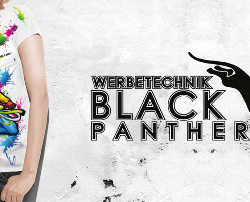Werbetechnik Black Panther - Textildruck